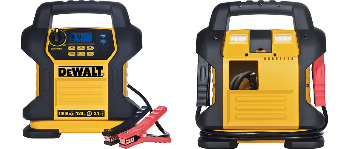 Jump starter with air compressor